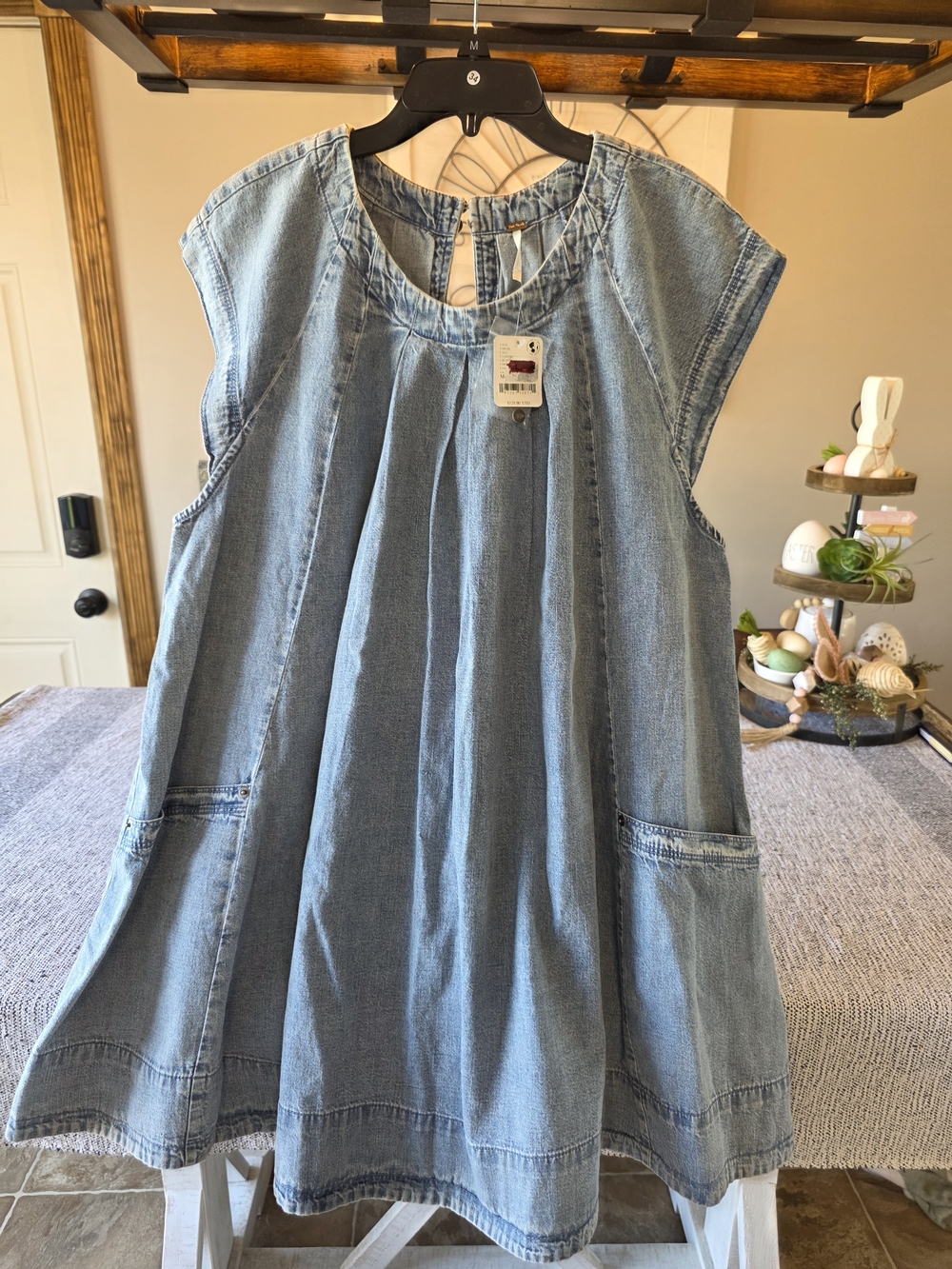 Free People Light Blue Denim Tunic Dress